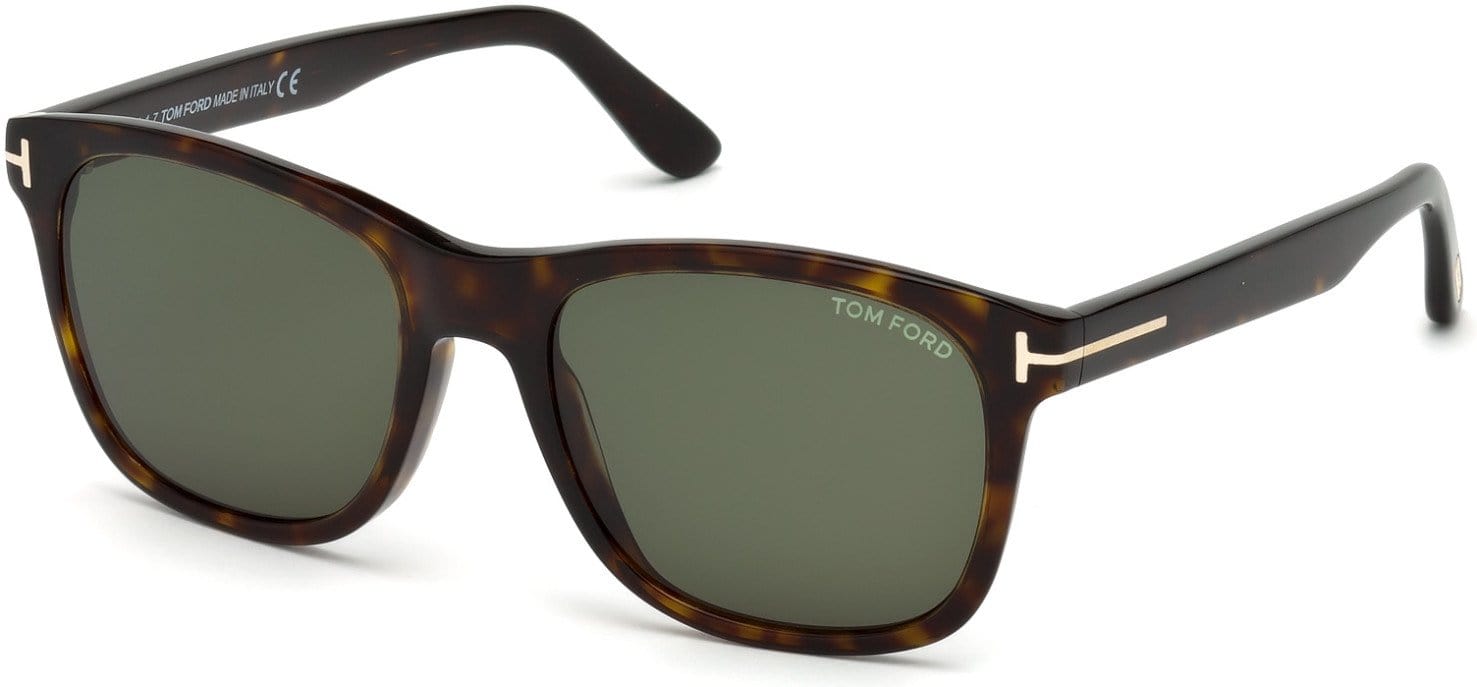Tom Ford Geometric FT0595-F Sunglasses 52N-52N - Dark Havana / Green