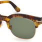 Tom Ford FT0597 Harry-02 Geometric Sunglasses 55N-55N - Coloured Havana / Green