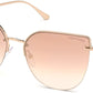 Tom Ford FT0652 Ingrid-02 Cat Sunglasses 33Z-33Z - Shiny Rose Gold/ Pink W. Red Mirror Lenses