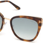 Tom Ford FT0717 Simona Butterfly Sunglasses 53Q-53Q - Classic Havana, Rose Gold/ Grad. Turquoise-To-Sand Silver Flash Lenses