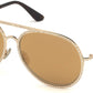 Tom Ford FT0728 Antibes Pilot Sunglasses 28G-28G - Rose Gold W. Pave Swarovski Crystals/ Brown Mirrored Lenses