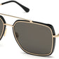 Tom Ford FT0750 Navigator Sunglasses 01D-01D - Shiny Rose Gold/ Shiny Black Temple Tips/ Polarized Smoke Lenses