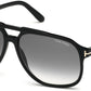 Tom Ford FT0753 Raoul Navigator Sunglasses 01B-01B - Shiny Black/ Gradient Smoke Lenses
