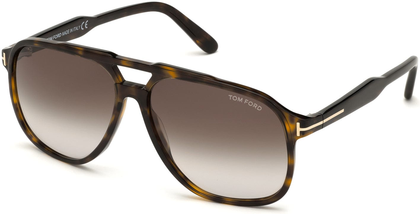 Tom Ford FT0753 Raoul Navigator Sunglasses 52K-52K - Shiny Classic Dark Havana/ Gradient Roviex Lenses