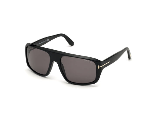 Tom Ford FT0754 Duke Navigator Sunglasses 01A-01A - Shiny Black/ Smoke Lenses