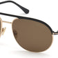 Tom Ford FT0772 Gio Pilot Sunglasses 02H-02H - Shiny Rose Gold W. Matte Black Temples/ Brown Polarized Lenses