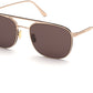 Tom Ford FT0827 Jake Navigator Sunglasses 28E-28E - Shiny Rose Gold W. Classic Dk Havana / Brown Lenses