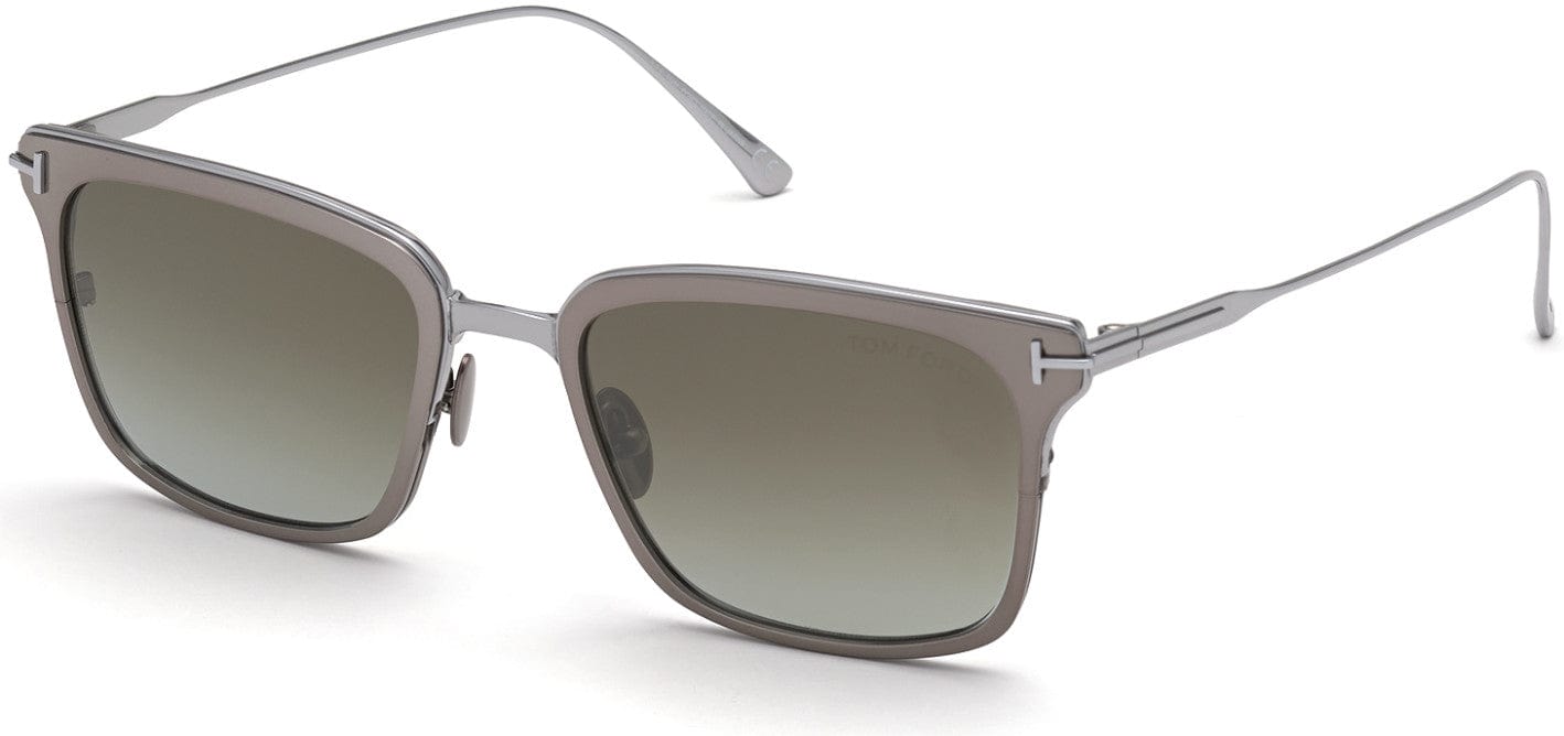 Tom Ford FT0831 Hayden Square Sunglasses 12Q-12Q - Dk. Ruthenium W. Palladium / Grad. Brown-To-Blue Lenses & Gunmetal Fl.