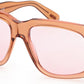 Tom Ford FT0885 Bailey-02 Geometric Sunglasses 45Y-45Y - Shiny Transparent Peach / Pink Lenses - Ss21 Adv Style