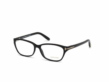 Tom Ford FT5142 Geometric Eyeglasses 001-001 - Shiny Black