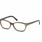 Tom Ford FT5142 Geometric Eyeglasses 050-050 - Shiny Dark Brown
