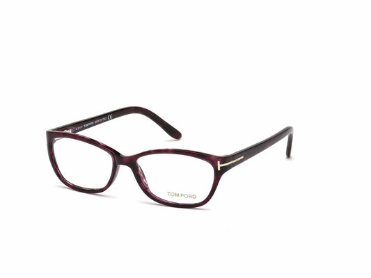 Tom Ford FT5142 Geometric Eyeglasses 083-083 - Violet Horn