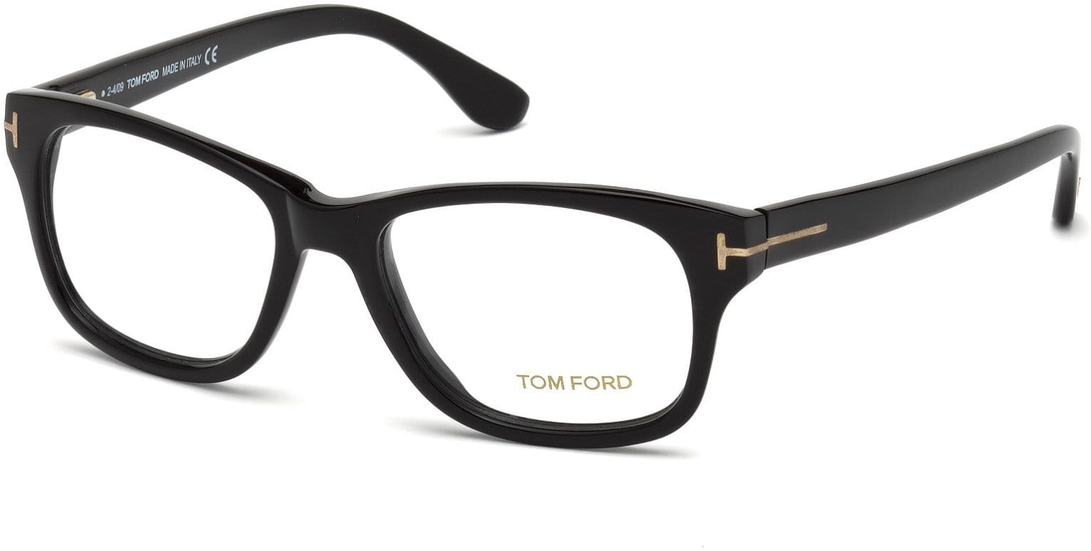Tom Ford FT5147 Geometric Eyeglasses 001-001 - Shiny Black