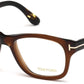 Tom Ford FT5147 Geometric Eyeglasses 050-050 - Dark Brown/other