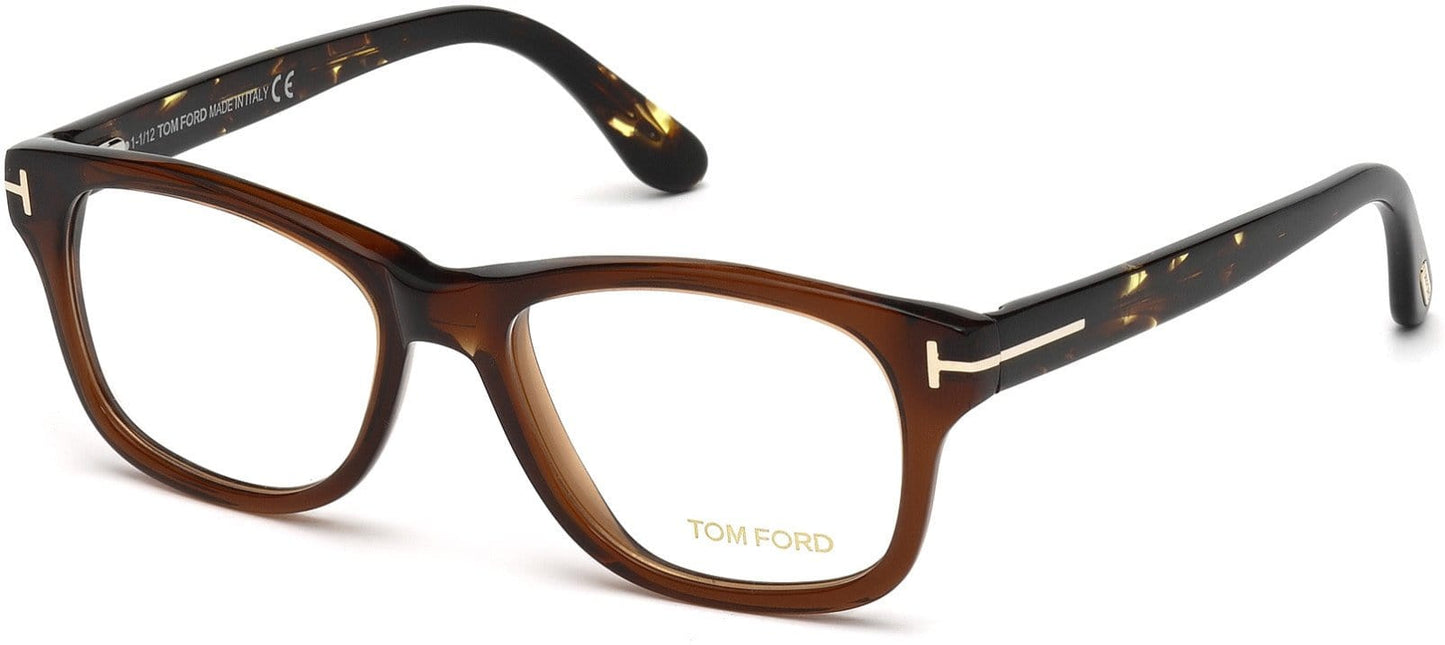 Tom Ford FT5147 Geometric Eyeglasses 050-050 - Dark Brown/other