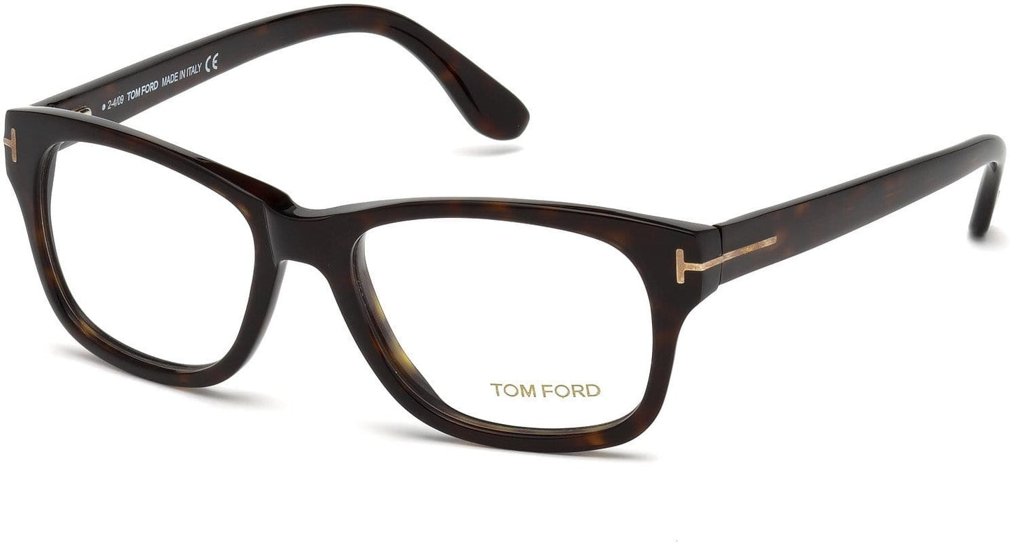 Tom Ford FT5147 Geometric Eyeglasses 052-052 - Dark Havana
