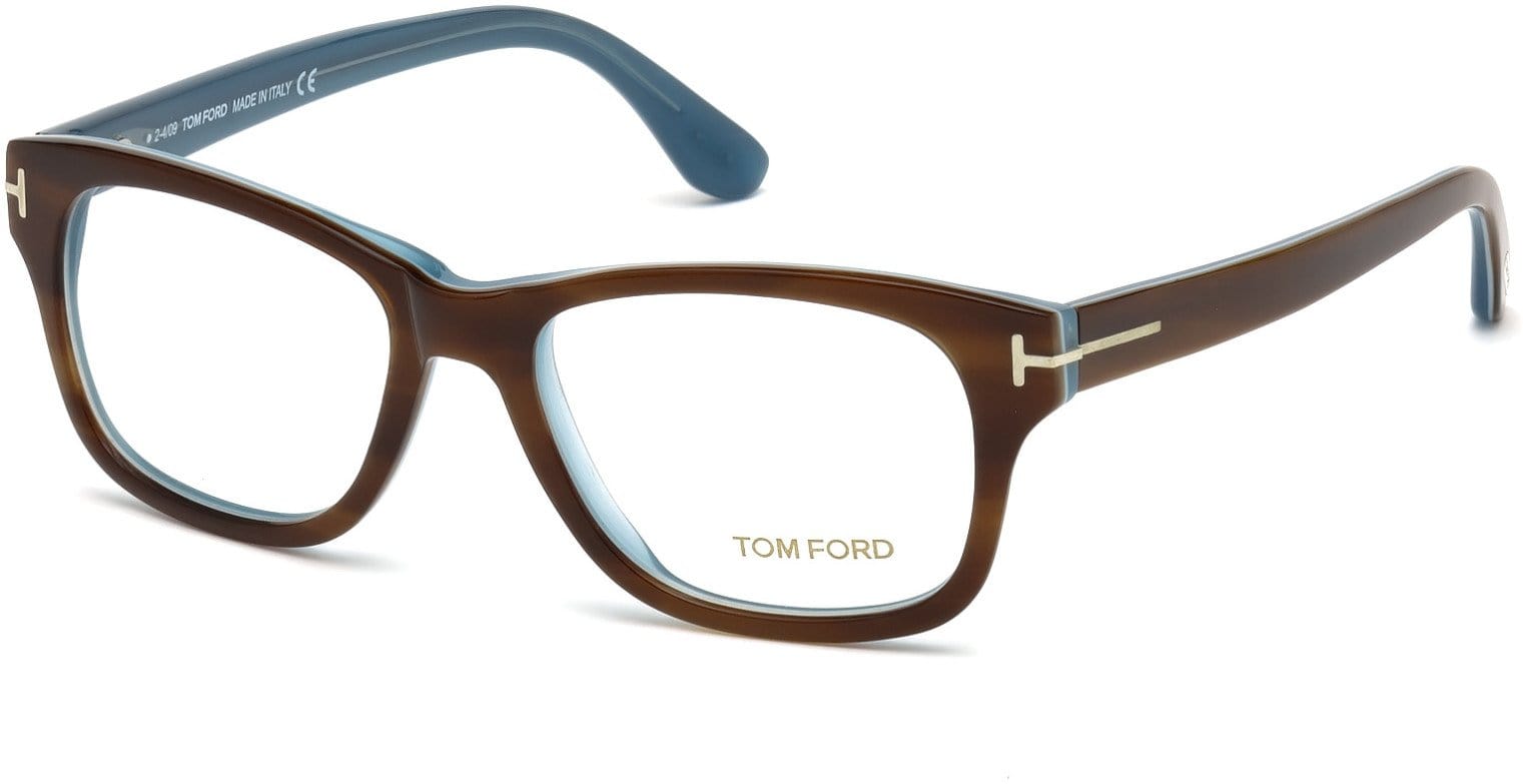 Tom Ford FT5147 Geometric Eyeglasses 056-056 - Havana/other