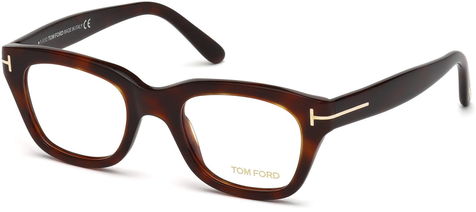Tom Ford FT5178-F Geometric Eyeglasses 052-052 - Dark Havana
