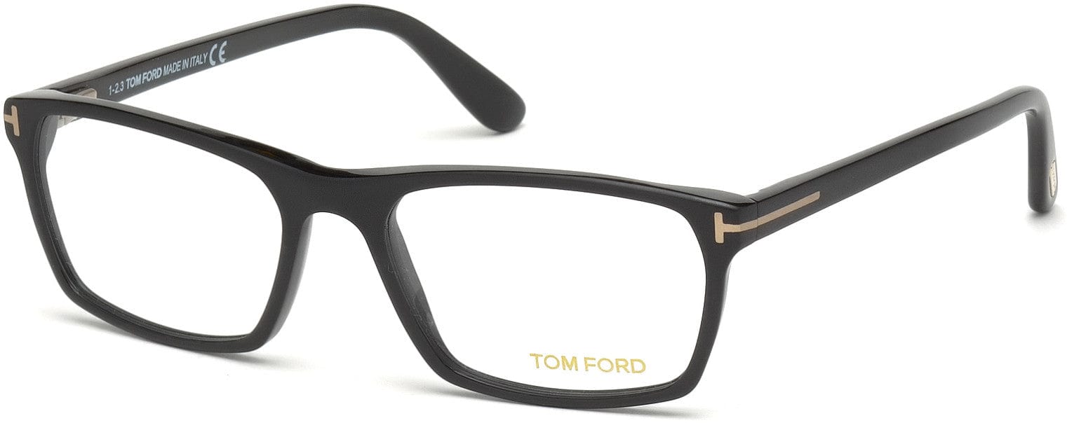 Tom Ford FT5295 Geometric Eyeglasses 002-002 - Gradient Matte-To-Shiny Black