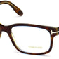 Tom Ford FT5313 Geometric Eyeglasses 055-055 - Shiny Classic Havana W. Blue Inner Rims
