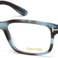 Tom Ford FT5313 Geometric Eyeglasses 086-086 - Grey, Light Blue Melange