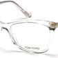 Tom Ford FT5353 Geometric Eyeglasses 026-026 - Shiny Crystal, Shiny Brushed Gold