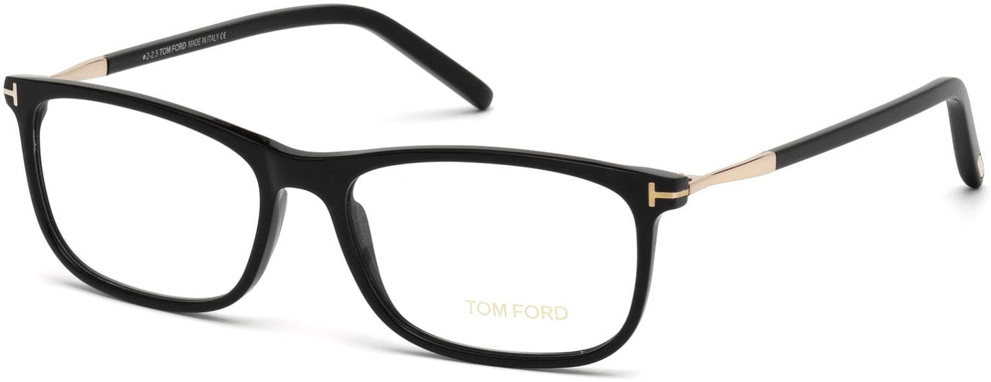 Tom Ford FT5398-F Geometric Eyeglasses 001-001 - Shiny Black