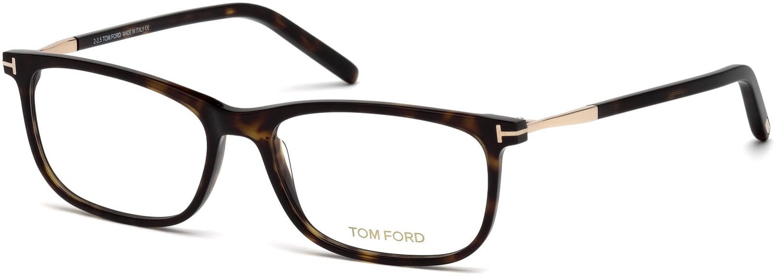 Tom Ford FT5398-F Geometric Eyeglasses 052-052 - Dark Havana