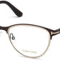 Tom Ford FT5420 Cat Eyeglasses 049-049 - Matte Dark Brown & Shiny Rose Gold, Shiny Classic Dark Havana Temples