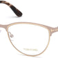 Tom Ford FT5420 Cat Eyeglasses 074-074 - Matte Rose Nude, Shiny Rose Gold, Antique Pink Havana Temples