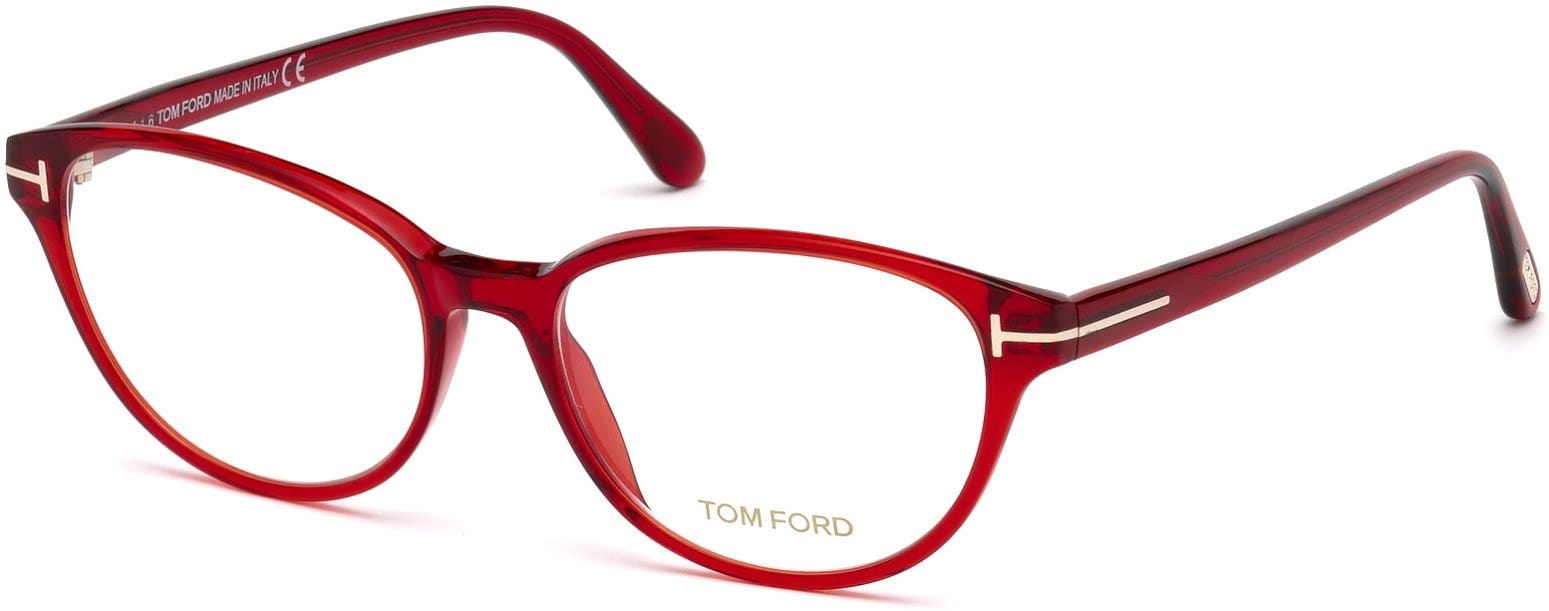 Tom Ford FT5422-F Cat Eyeglasses 066-066 - Shiny Red