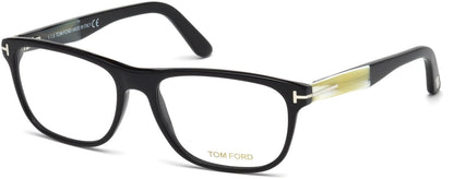 Tom Ford FT5430 Geometric Eyeglasses 001-001 - Shiny Black - Back Order until 