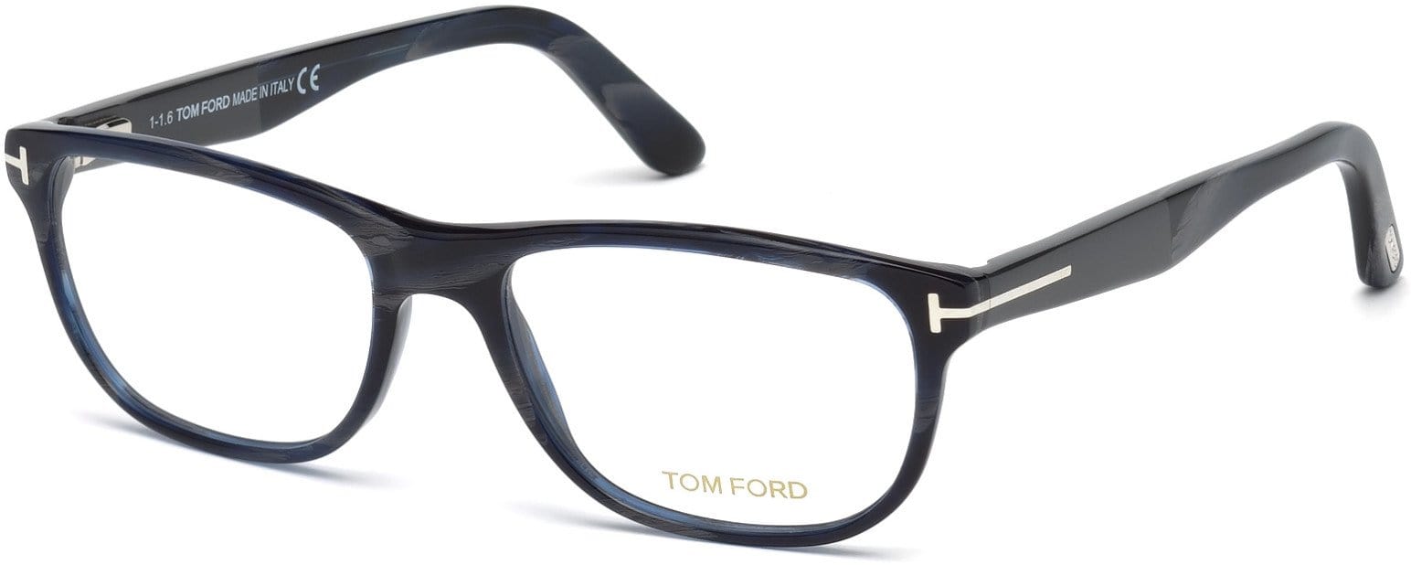 Tom Ford FT5430 Geometric Eyeglasses 064-064 - Coloured Horn - Back Order until 