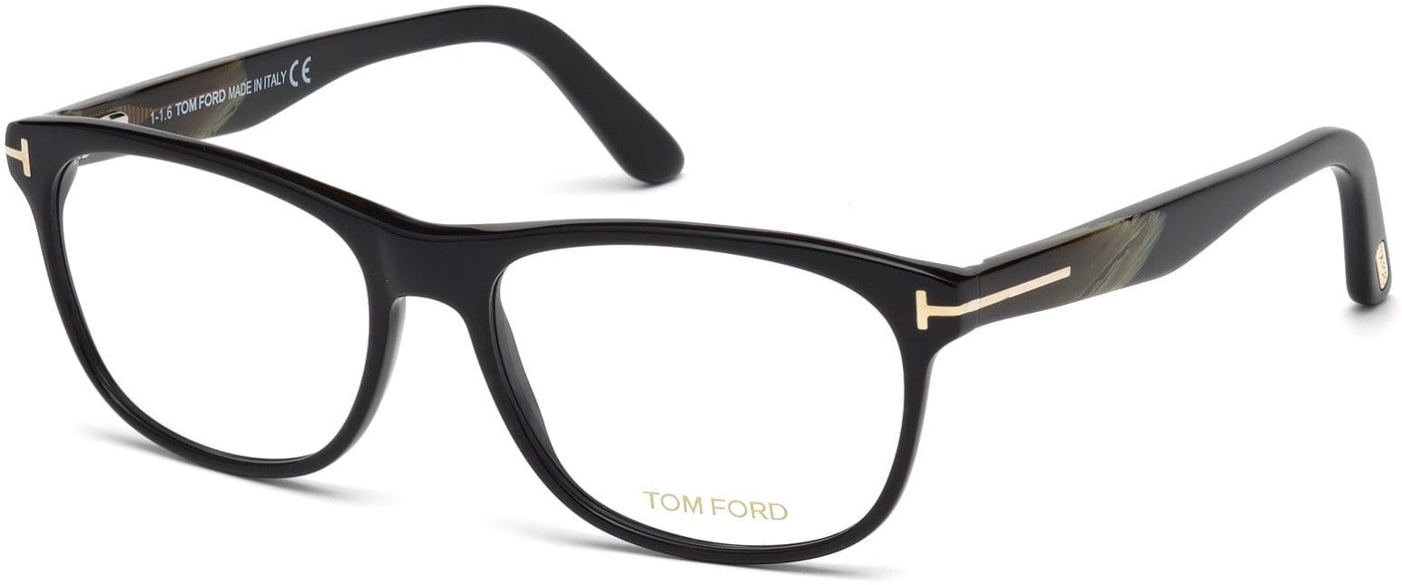 Tom Ford FT5431-F Geometric Eyeglasses 001-001 - Shiny Black