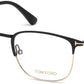Tom Ford FT5453 Geometric Eyeglasses 002-002 - Matte Black, Shiny Rose Gold