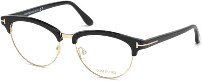 Tom Ford FT5471 Geometric Eyeglasses 001-001 - Shiny Black