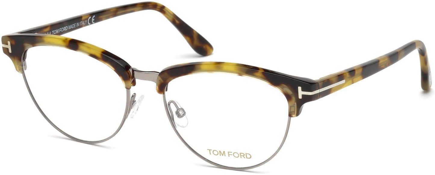 Tom Ford FT5471 Geometric Eyeglasses 056-056 - Havana/other