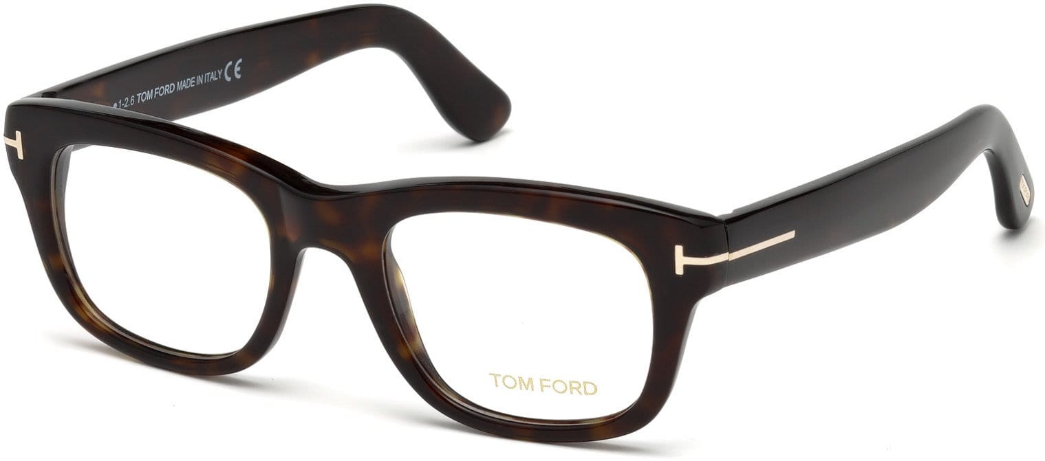 Tom Ford FT5472 Geometric Eyeglasses 052-052 - Dark Havana - Back Order until  (09-25-2019)