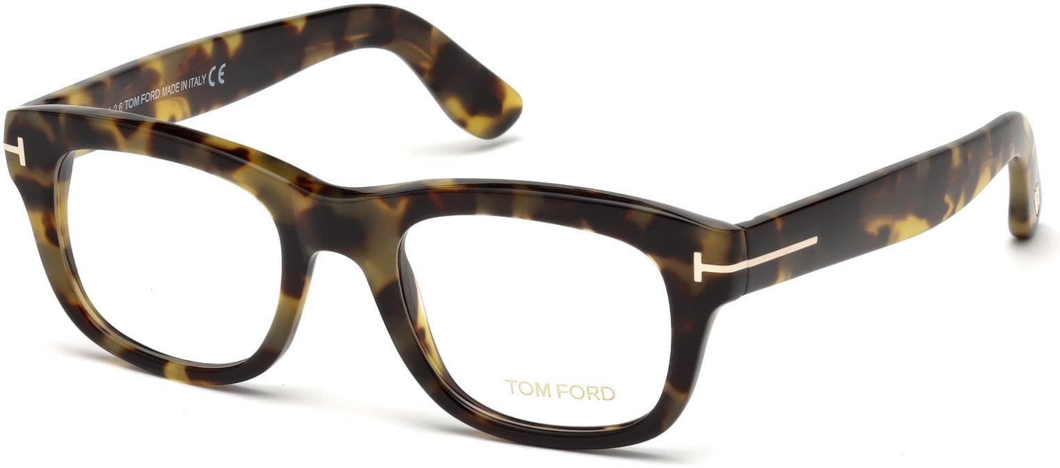 Tom Ford FT5472 Geometric Eyeglasses 056-056 - Havana/other