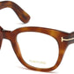 Tom Ford FT5473 Geometric Eyeglasses 053-053 - Blonde Havana