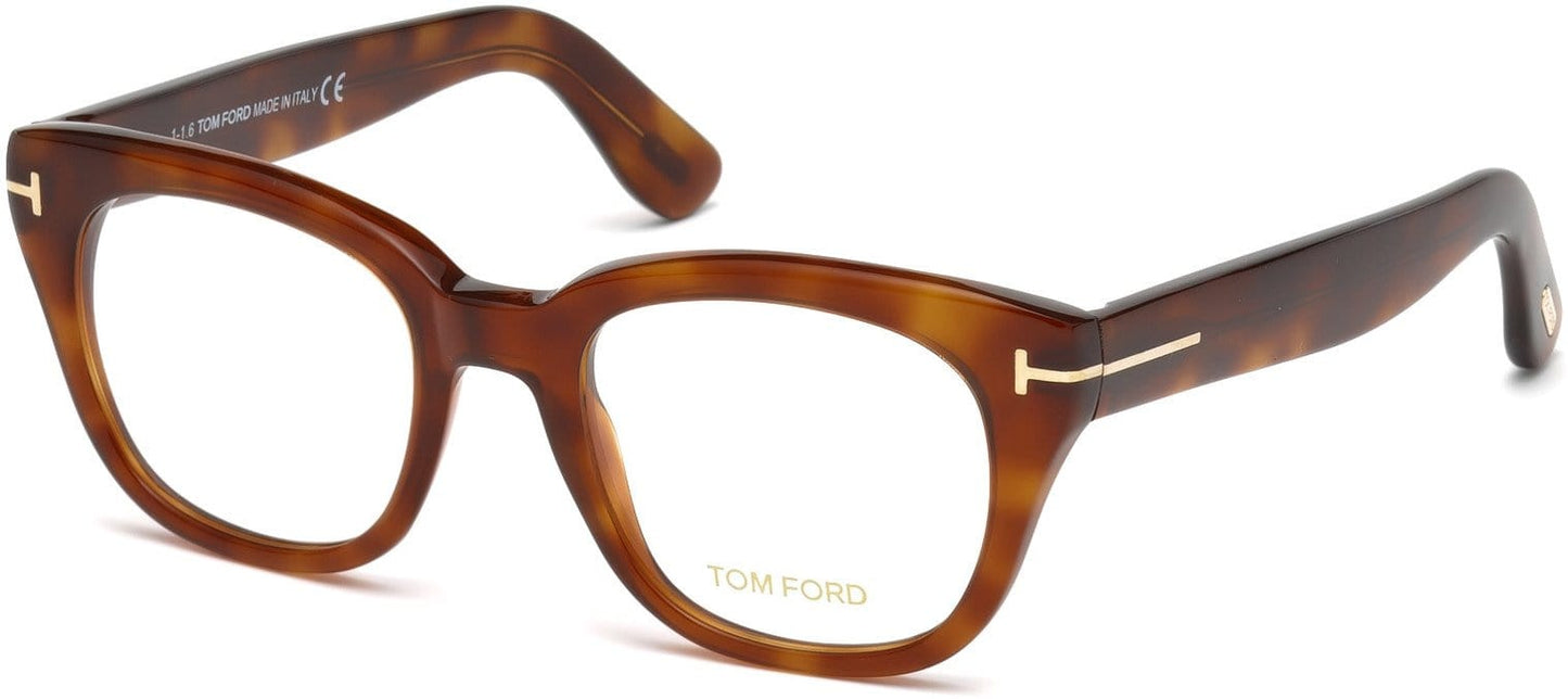 Tom Ford FT5473 Geometric Eyeglasses 053-053 - Blonde Havana