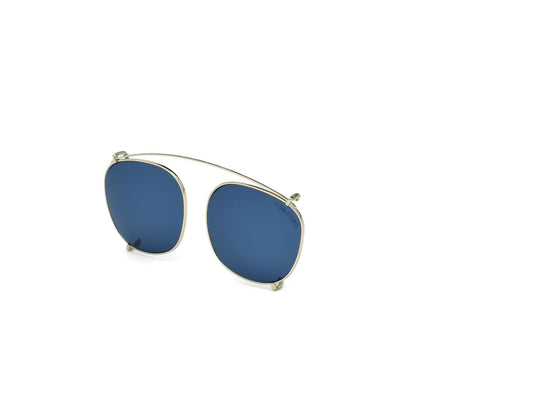 Tom Ford FT5495-CL Oval Sunglasses 28V-28V - Shiny Rose Gold / Blue Lenses
