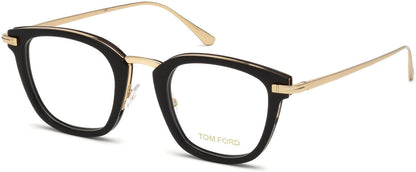 Tom Ford FT5496 Geometric Eyeglasses 001-001 - Shiny Black
