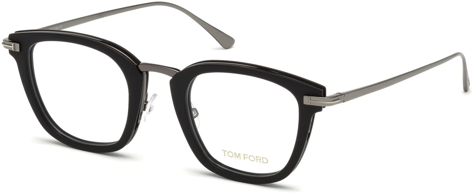 Tom Ford FT5496 Geometric Eyeglasses 005-005 - Black/other - Back Order until 