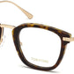 Tom Ford FT5496 Geometric Eyeglasses 052-052 - Dark Havana