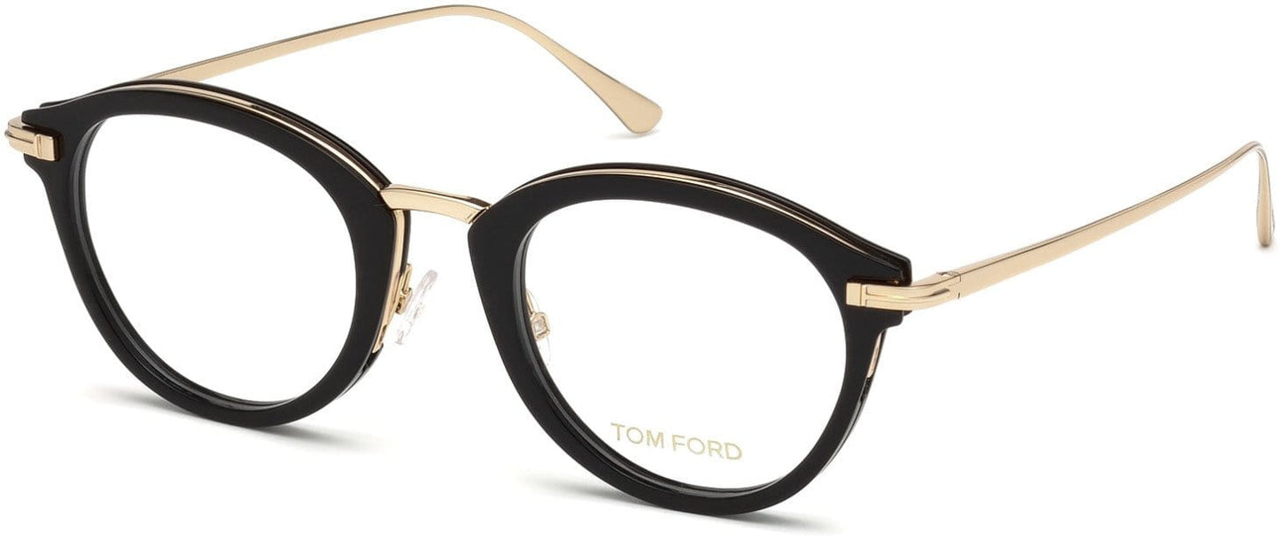 Tom Ford FT5497 Oval Eyeglasses 001-001 - Shiny Black