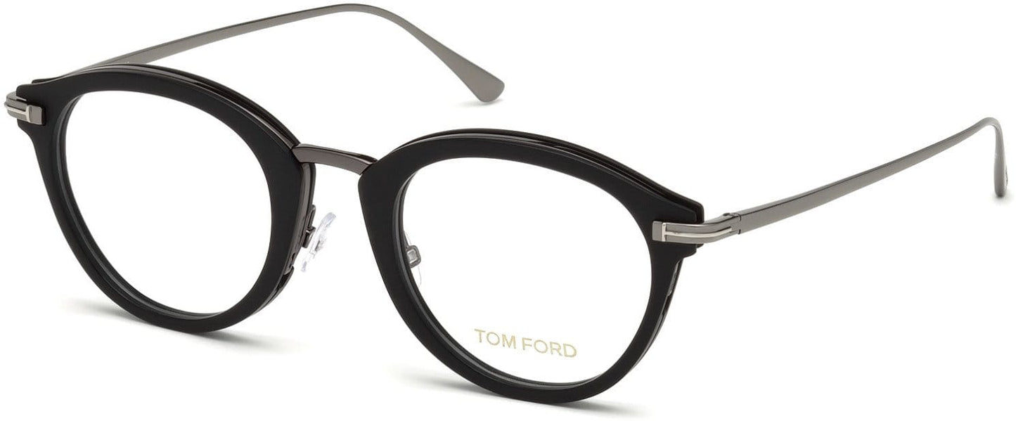 Tom Ford FT5497 Oval Eyeglasses 002-002 - Matte Black