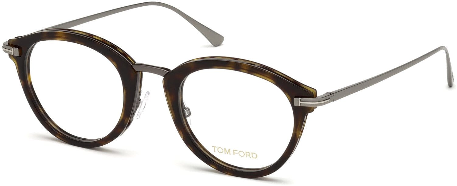 Tom Ford FT5497 Oval Eyeglasses 052-052 - Dark Havana