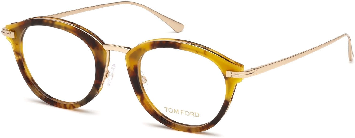 Tom Ford FT5497 Oval Eyeglasses 055-055 - Coloured Havana