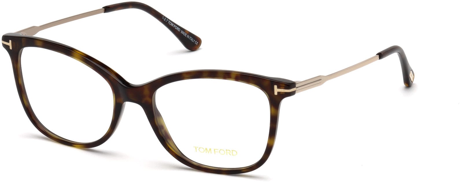 Tom Ford FT5510-F Cat Eyeglasses 052-052 - Dark Havana